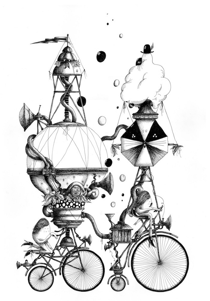 MH01 China Ink Drawings by Merijn Hos in THISISPAPER MAGAZINE