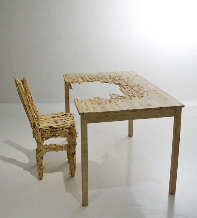 Reformed Objects by Adrien Petrucci in THISISPAPER MAGAZINE the%20table%20and%20the%20chair Reformed Objects by Adrien Petrucci in THISISPAPER MAGAZINE